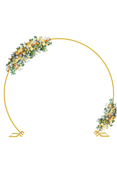 Dotail Arc metalic decorativ Wokceer, stabil, rotund, 2,4 x 2,1 m, suport pen...