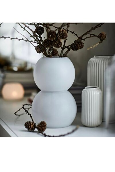 IKEA Vınterfınt White Glass Vase 21,5cm