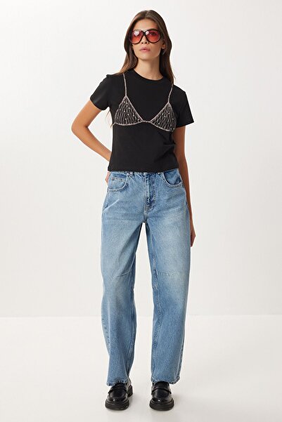 Hiccup ISTANBUL high-waisted flared jeans with boot cuffs