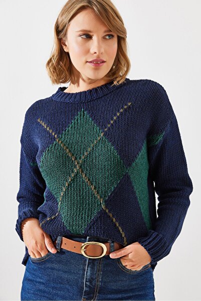 Hiccup Bianco Lucci diamond pattern sweater