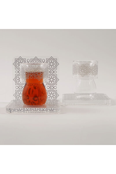 Dallaty طقم أكواب شاي أكريليك مكون من 12 قطعة