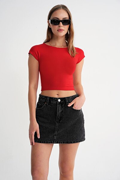 Hiccup MIXRAY Slim Fit Crop T-Shirt