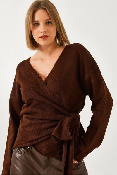 Hiccup LUCCI V-Neck Knit Cardigan with Tie Closure