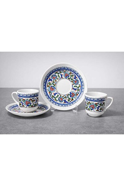 YONCA ART CONCEPT YERLİ ÜRETİM PORSELEN ÇİNİ 2 KİŞİLİK FİNCAN SETİ 80 ML-TÜRK...