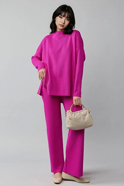 Hiccup MY FASHION Set Coordonat Din Tricot Cu Textură Ripă Cu Pulover Basic Ș...