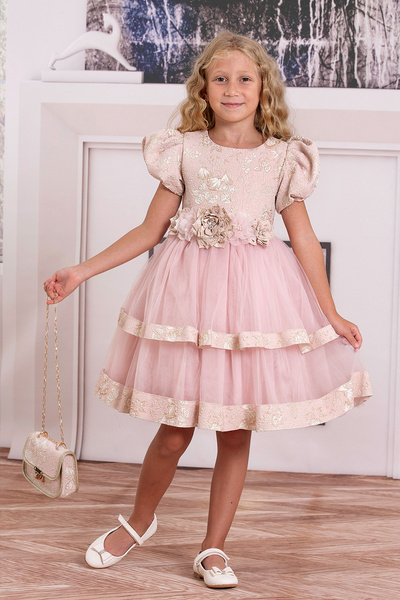 SÜSLÜ PİNK KİDS Girls' Tulle Dress with Bag