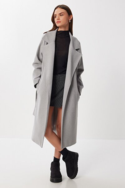 Hiccup Long textured coat with Double-Breasted, wonderful ISTANBUL