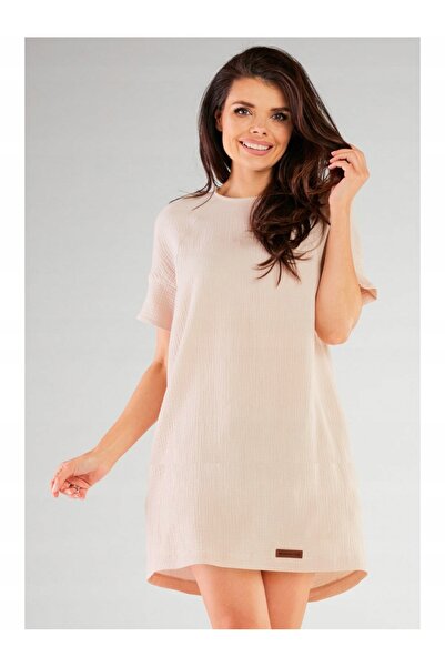 Awama Dress M259 - Beige - L/XL
