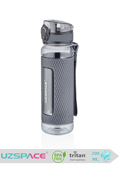 Uzspace Silicone Body Tritan Water Bottle - 520 Ml.