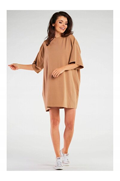 Awama Sukienka M255 - Beige - One size