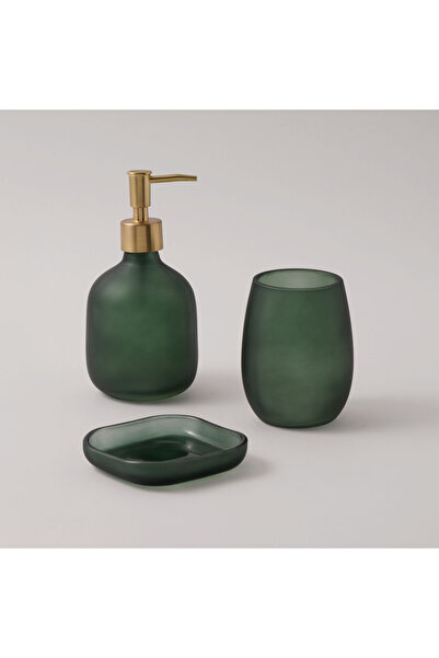 homez Glass Bath Set Of 3Pcs, Green