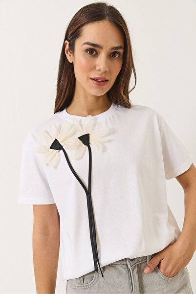 Hiccup Tricou LUCCI cu detalii florale 3D