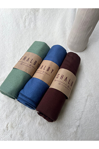 shalby Hijab Combed Cotton Shawl (Set of 3) Jersey Fabric