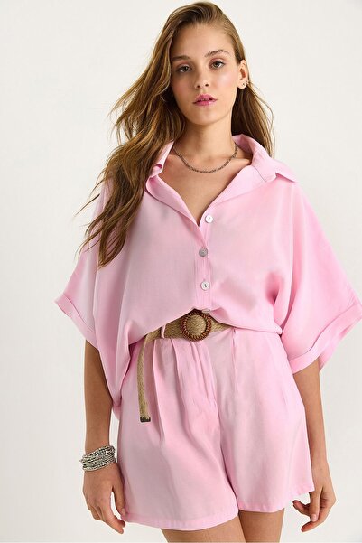 Hiccup High-waisted button-up two-piece set
