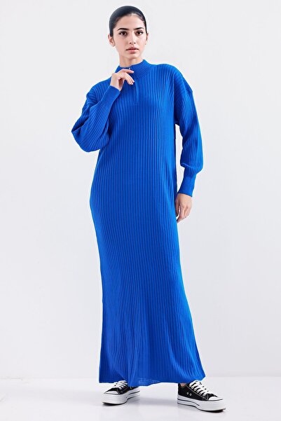 Hiccup Bdart Half Outfit Buttoned Textured Knit Dress