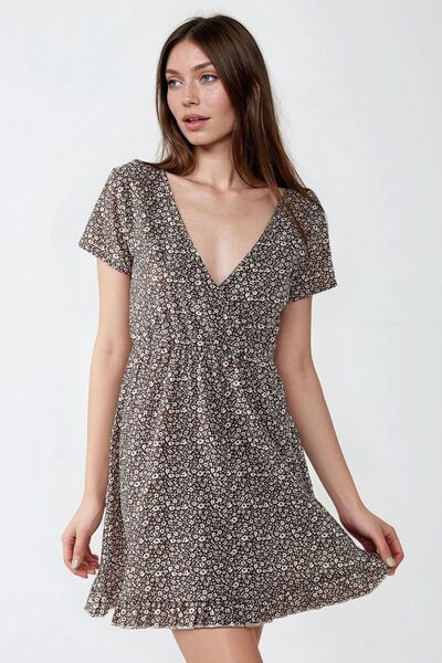 Hiccup Rochie mini cu decolteu în V și imprimeu floral Ditsy din Colecția Busem