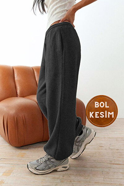 BSBSPOR Erkek / Kadın Siyah / Koyu Gri / Açık Gri Bol Kesim Çift Cepli Paçası...