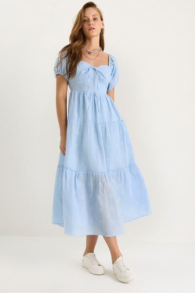 Hiccup Maxi dress with embroidered heart collar
