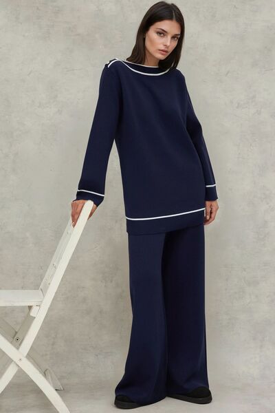 Hiccup Set asortat pulover cu nasturi și pantaloni lați