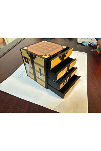 Minecraft Çalışma Masası Çekmeceli Saklama Kutusu 8 Cm
