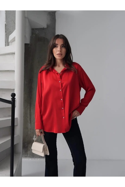 Swass Satin Shirt Red