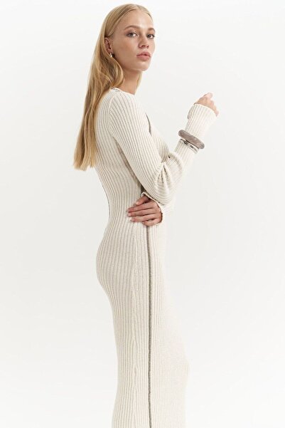 Hiccup MAI STUDIOS Aston Striped Detailed Knitwear Maxi Dress