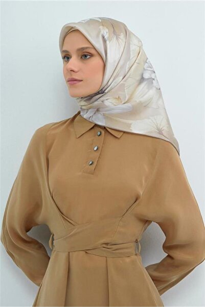 Armine Silk Scarf 2026 Summer - 9505-84 Stone Gray Sura