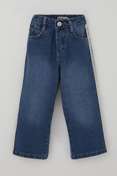 Breeze Дънки за момичета с странични ивици и дантелени детайли, възраст 3-7 г...