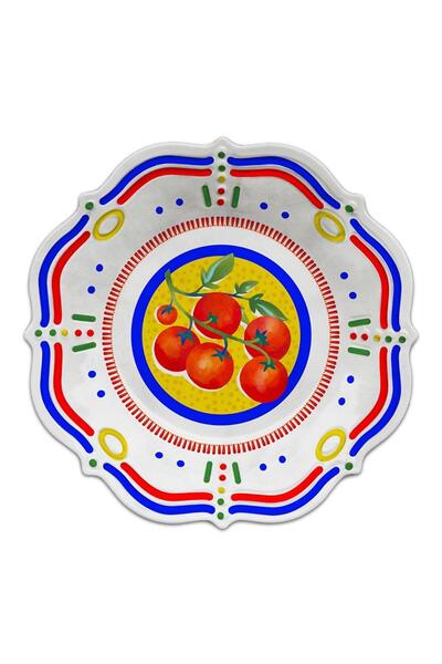 Baci Milano Dolce Vita Tomatos 6-Piece Deep Plate 23.5 cm Melamine
