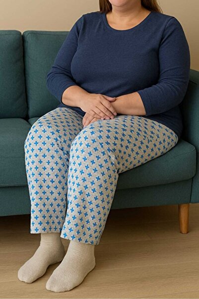 Tusebu Women's Patterned Pajama Bottoms Comfortable Cut Elastic Waist Home Wear