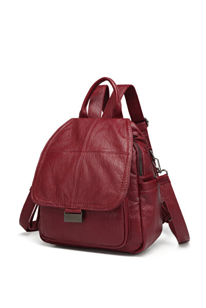 Solo Bag Washable Leather Cover Detailed Multi-Compartment Stylish Backpack S...