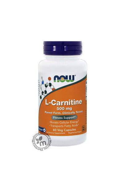 Now مكمل غذائي لدعم اللياقة البدنية يحتوي على 500 ملغ من إل-كارنيتين - نباتي،...