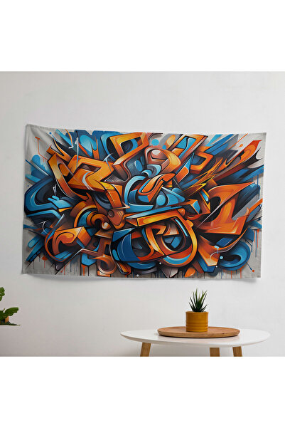PaintedAnarchy Graffiti Typography Wall Art Printed Wall Covering - 100% Cott...