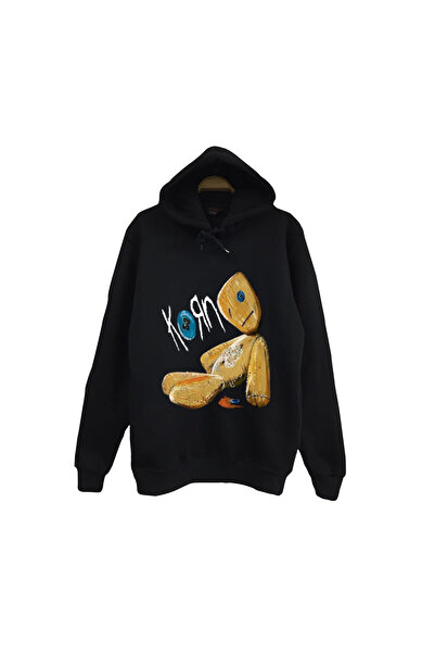 fame-stoned Korn - Issues - Hanorac negru unisex cu imprimeu album, 100% bumb...