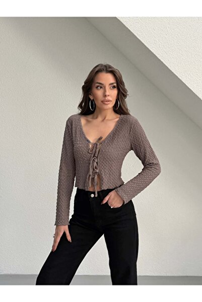 mydukkan.co Ισπανική μπλούζα με δέσιμο μπροστά