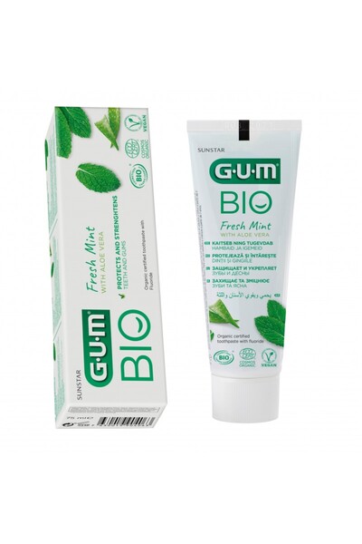 GUM GUM, Set de 3 paste de dinti Bio, 75 ml
