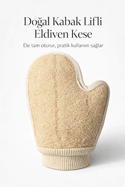Elif Mira Kabak Lifli Parmaklı Eldiven Vücut Kesesi