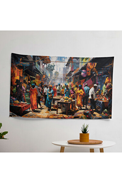 PaintedAnarchy غطاء جداري متحرك بتصميم جرافيتي - قماش رانفورس، ألوان نابضة با...