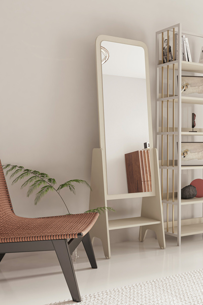 GİVAYO WOOD'S Luna Boy Aynası Kum Beji - 197 x 64 cm