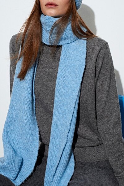 Noi Belis Women's Puffy Soft Textured Knitwear Scarf Aw25At0002