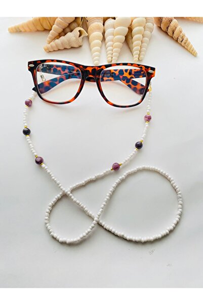 LiKESUN Ametist Natural Stone Women's Glasses Strap 70 cm