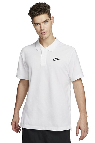Nike Sportswear Polo Cotton Tee White Polo Collar T-Shirt White
