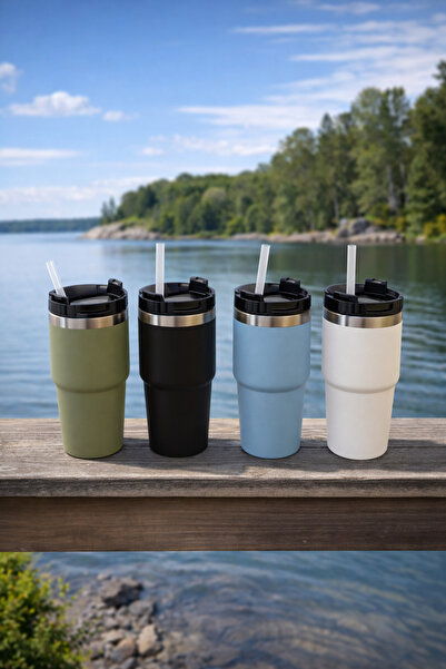 Chefstar PASLANMAZ ÇELİK TERMOS 600 ML – PİPETLİ, 4 RENK SEÇENEĞİ