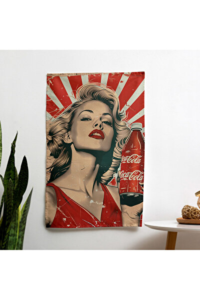 PaintedAnarchy غطاء حائط بتصميم بوب آرت عتيق - ظهر من القطن بنسبة 100%، أمامي...