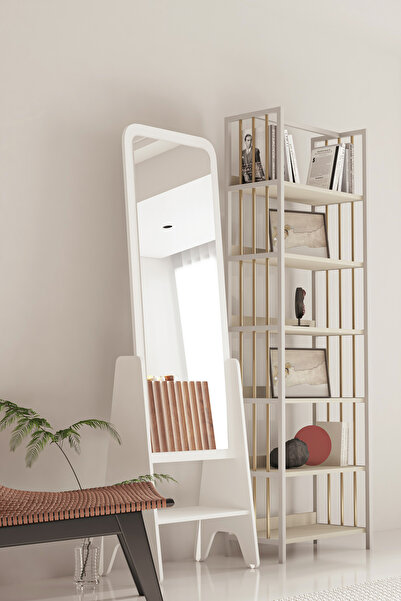 GİVAYO WOOD'S Luna Boy Aynası Beyaz - 197 x 64 cm