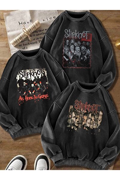 ship master 3-Piece Women's Portrait Printed Sweatshirt Set, Retro Washed, Cr...