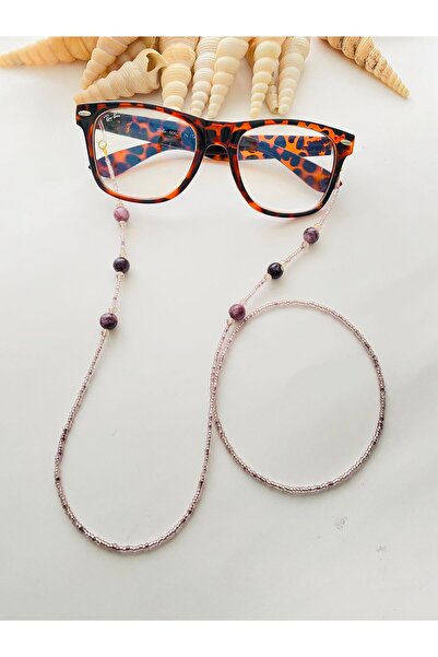LiKESUN Ametist Natural Stone Women's Glasses Strap 70 cm