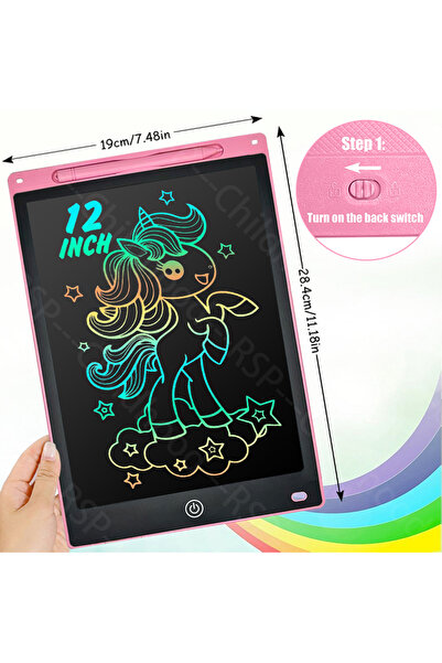 Choice 12 INCH PINK 12 Inch LCD Writing Drawing Tablet Doodle Board Digital G...