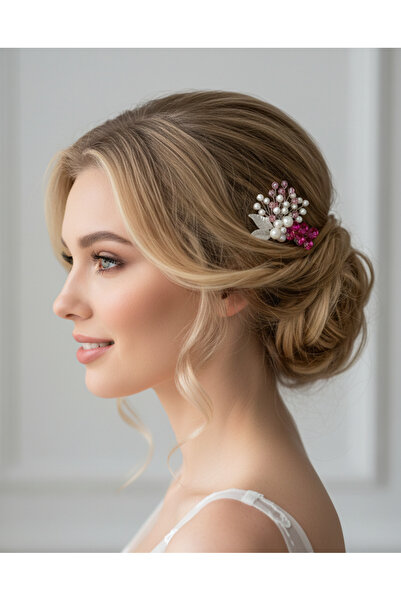 gelinmz Bridal Hair Comb with Pearls and Crystal Stones – Handmade Hair Acces...