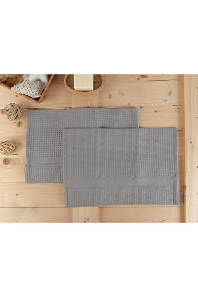 Baveno Cotton 2-Piece 40X60 cm Waffle Textured Modern Hand & Kitchen Towel Set